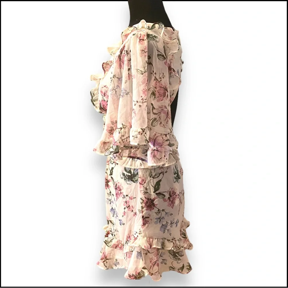 Olivaceus Cut Out Floral Mini Dress Women’s M - Picture 4 of 10